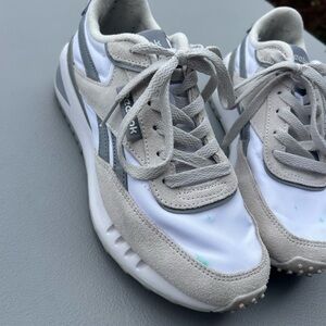 Reebok White and Gray Athletic Shoes